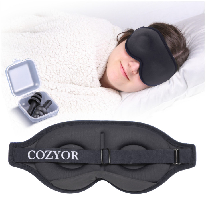 Schlafmaske 100% Blackout-Effekt 3D Augenmaske
