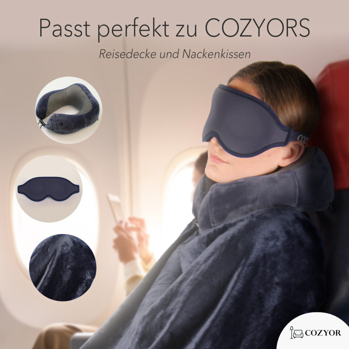 Schlafmaske 100% Beige Blackout-Effekt 3D Augenmaske