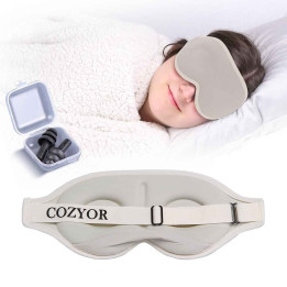 Schlafmaske 100% Beige Blackout-Effekt 3D Augenmaske