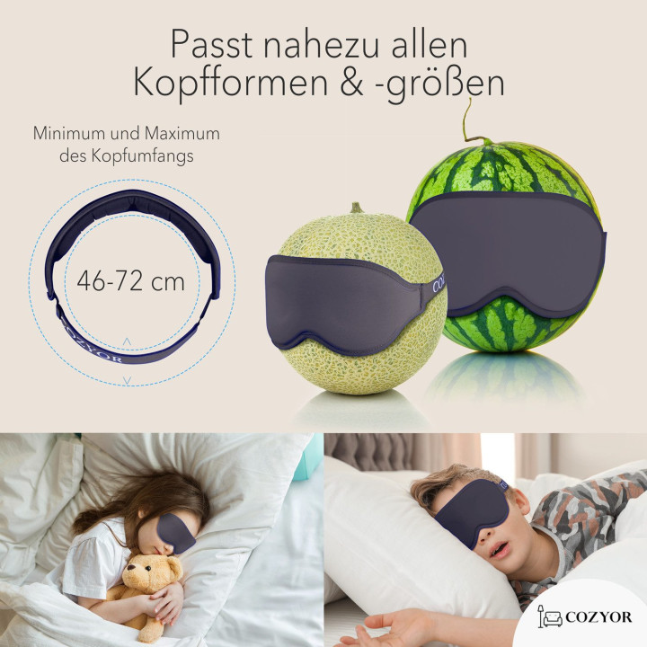 Kopie von Schlafmaske 100% Dunkelrot Blackout-Effekt 3D Augenmaske