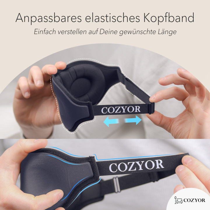 Kopie von Schlafmaske 100% Dunkelrot Blackout-Effekt 3D Augenmaske