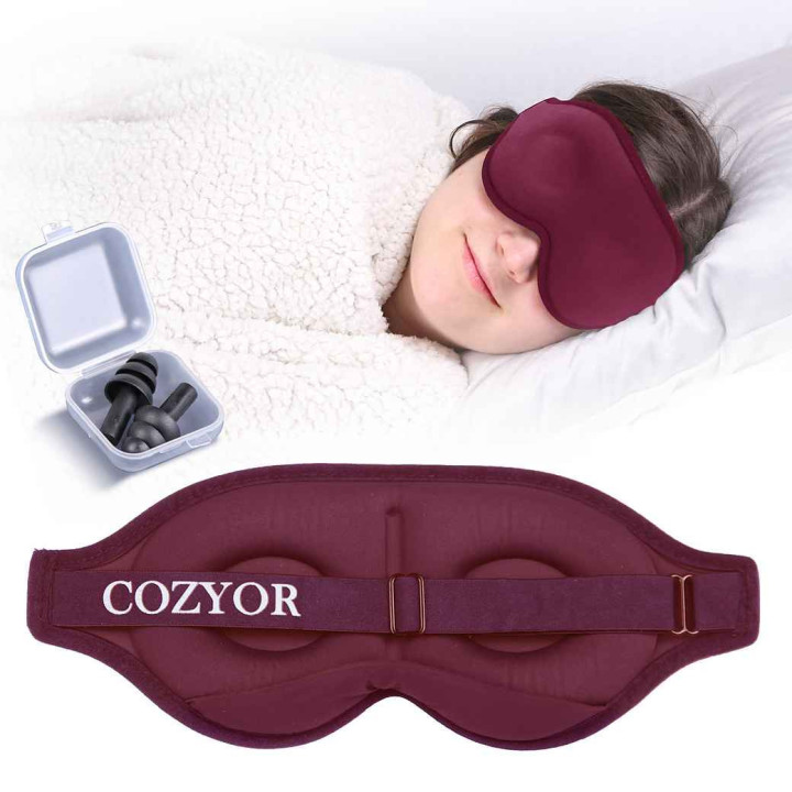 Kopie von Schlafmaske 100% Dunkelrot Blackout-Effekt 3D Augenmaske