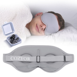 Schlafmaske 100% Grau Blackout-Effekt 3D Augenmaske