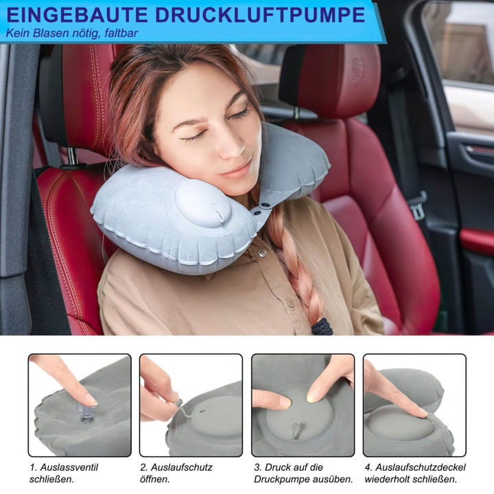 2-in-1 Reisedecke & Kissen : Perfekt für Lange Flugreisen!