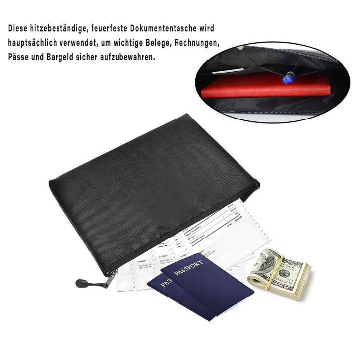 Feuerfeste Dokumententasche: Schutz für Ausweis, Geld & Akten