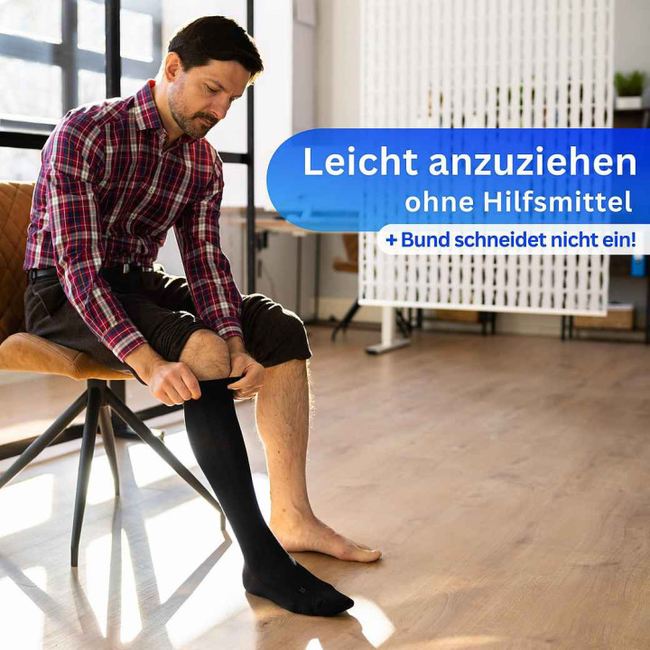 Kompressionsstrümpfe mit 65% Baumwolle, Reisestrümpfe